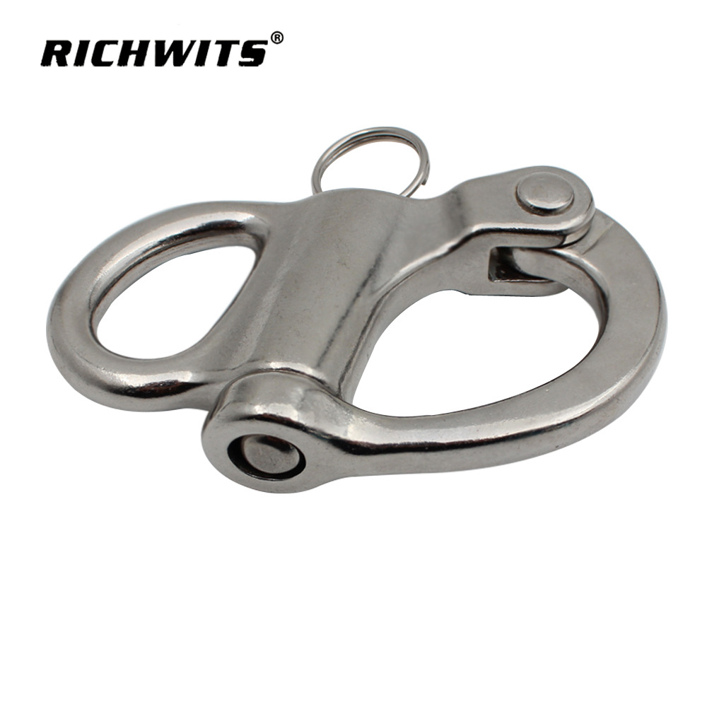 Richwits Stainless Steel 316 Fixed Spring Shackle Sanp Shackle Self-Locking Shackle
