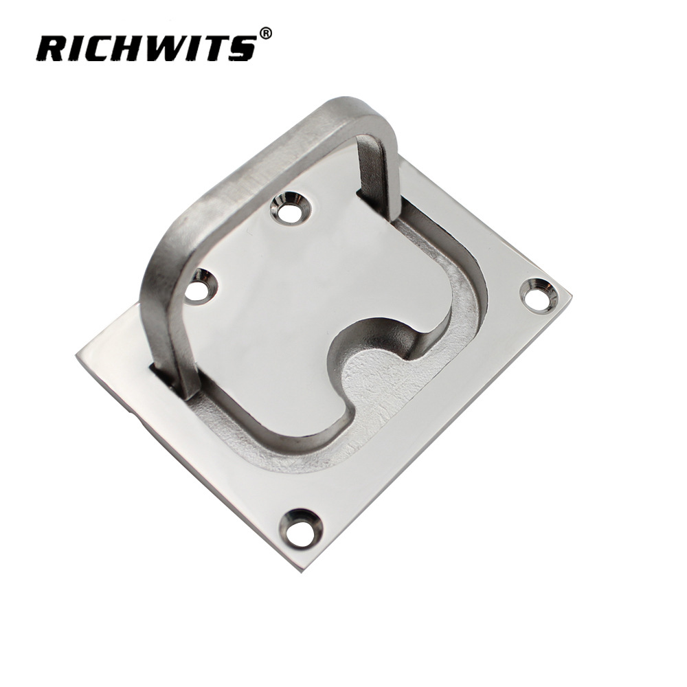 Richwits Stainless Steel Square Floor Buckle Deck Cover Handle Floor Lock