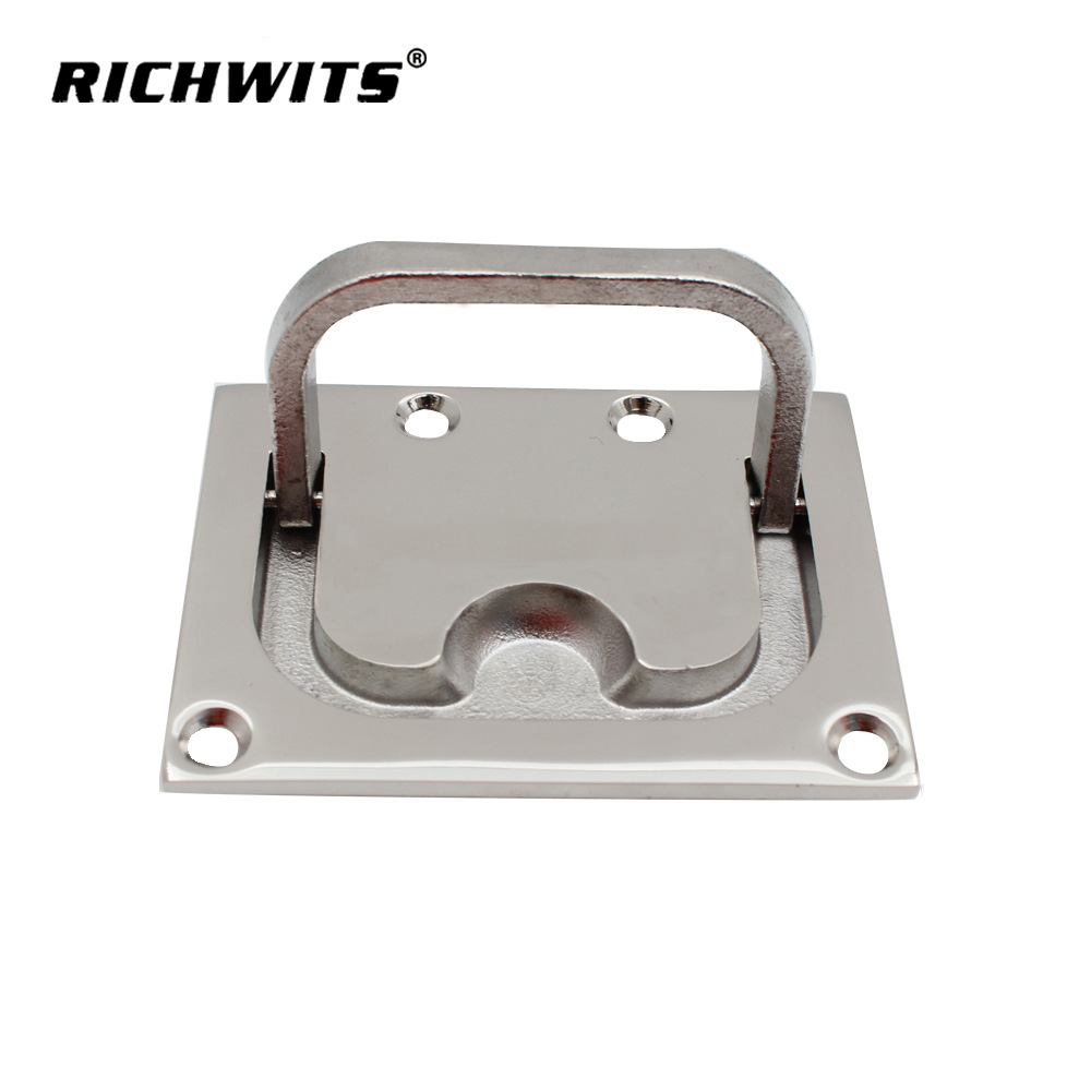 Richwits Stainless Steel Square Floor Buckle Deck Cover Handle Floor Lock