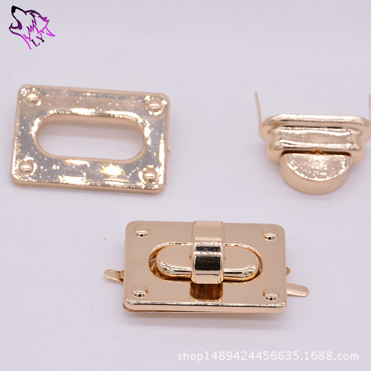 Factory in Stock Supply Latch of Bags and Suitcases Flat-Screen Lock Metal Lock Catch Horn Button Quantity Discount