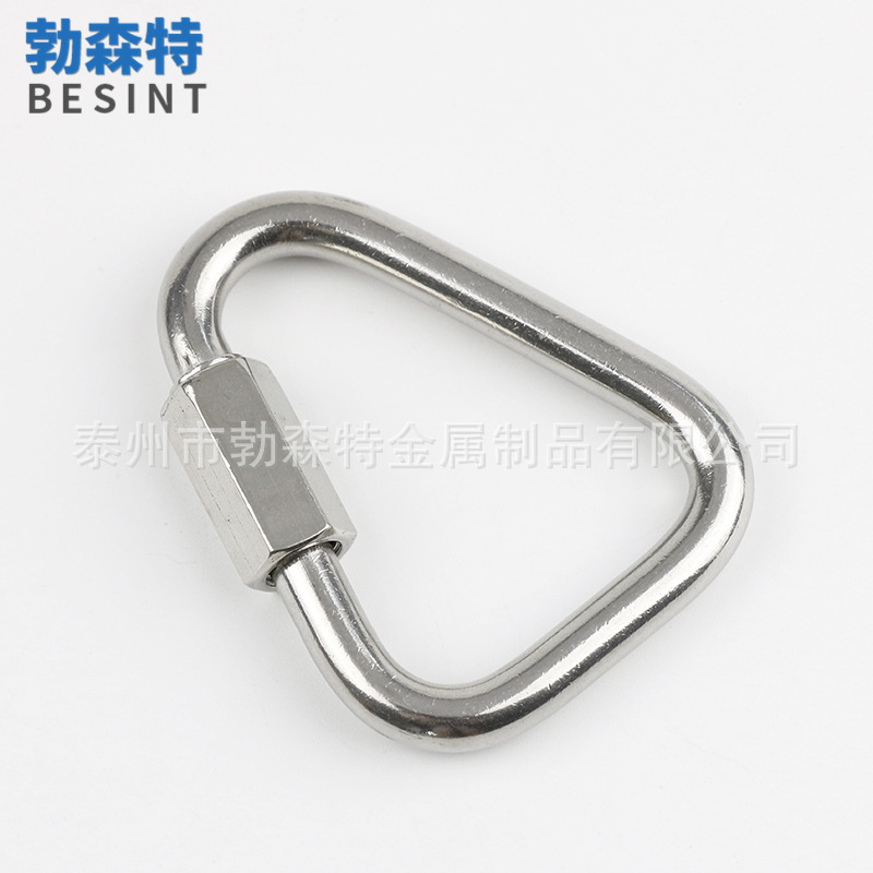 Steel Triangle Connecting Ring Mellon Lock Climbing Equipment Fast Safety Buckle Triangle Ring Connection Buckle