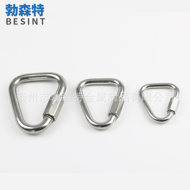 Steel Triangle Connecting Ring Mellon Lock Climbing Equipment Fast Safety Buckle Triangle Ring Connection Buckle