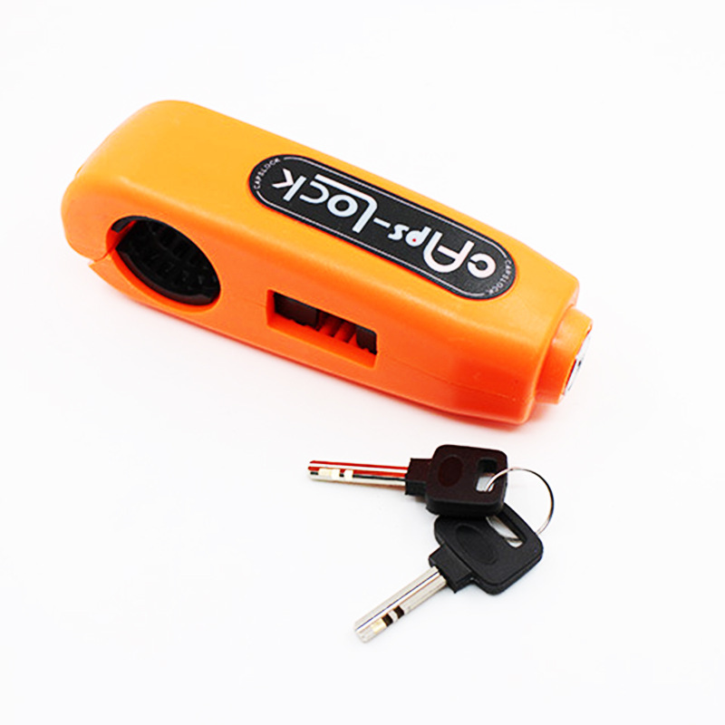 Motorcycle Lock Handle Anti-Theft Lock Handlebar Lock Horns Electromobile Lock Grip Caps Lock