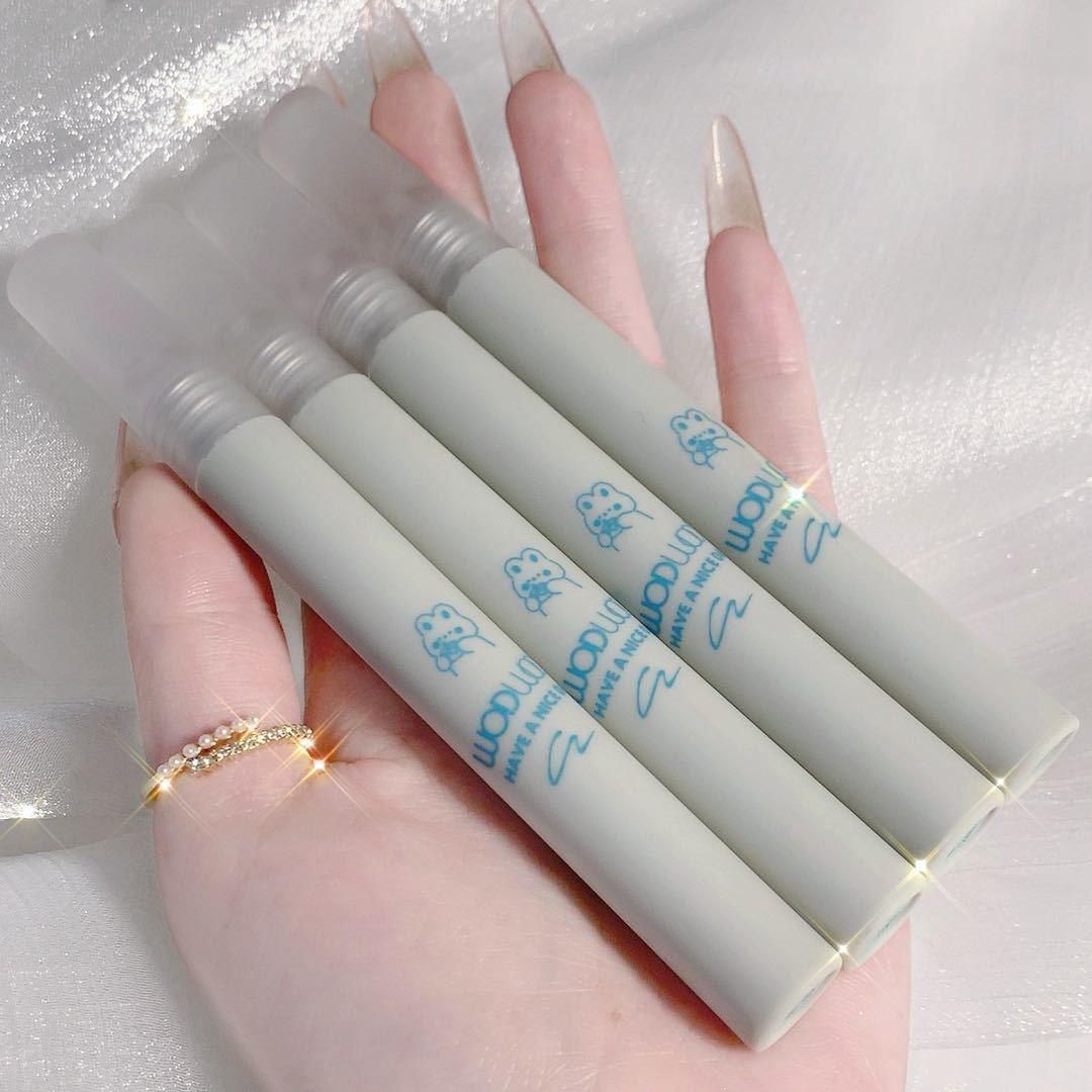 Wodwod White Tube Lip Lacquer Mirror Water Light Roof Air Lip Lacquer Lock Color Moisturizing Summer Light No Stain on Cup Lip