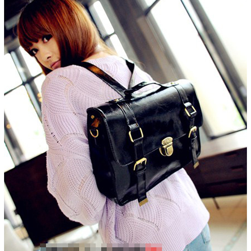 2020 Spring New Fashion Shoulder Crossbody Backpack Student Lock Doctor Messenger Bag British Retro Women&#039;s Bag
