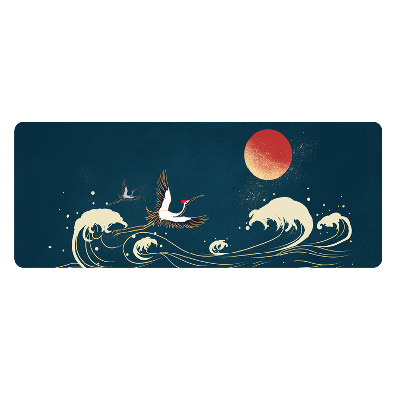 Oversized Mouse Pad Advertising Logo Computer Shortcut Key Desk Pad Game Internet Bar Anime Office Lock Edge Keyboard Pad