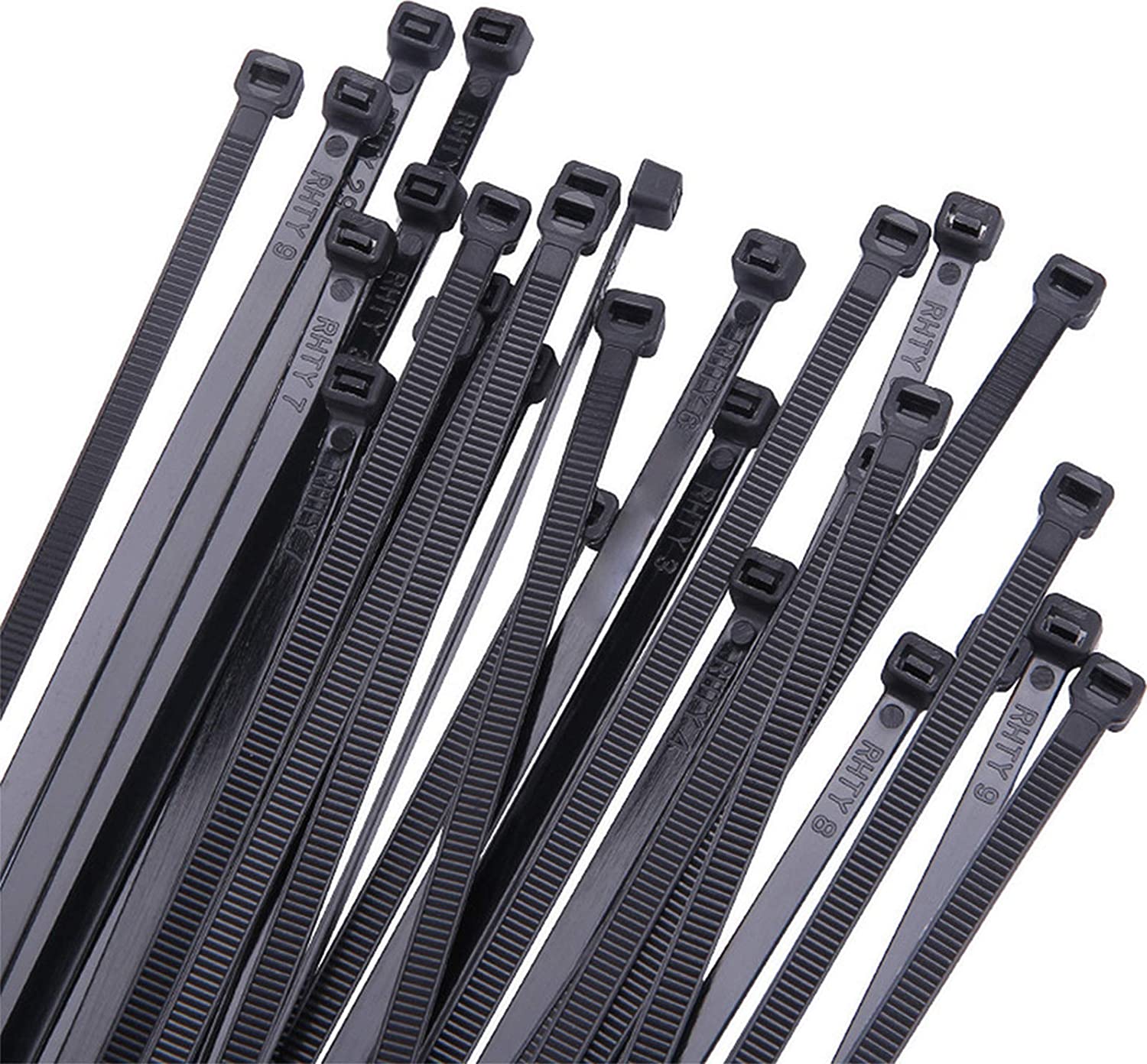 Cable Zipper Tie Heavy Self-Locking Nylon Tie Suitable for Cable 100 Pack (16 Inches, Black)