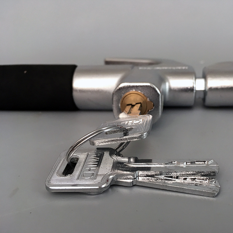 Steering Wheel Lock Blade Copper Cylinder Car AntiTheft Human Body Protection Lock AB2028B Upgraded Version