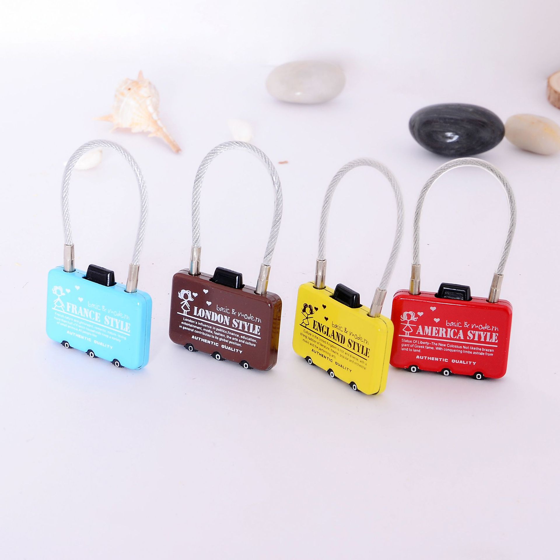 Factory Direct Sales Cartoon Padlock with Password Required/Rectangular Lock Body with Steel Wire/Lock Artware/CH-29B Hot Sale