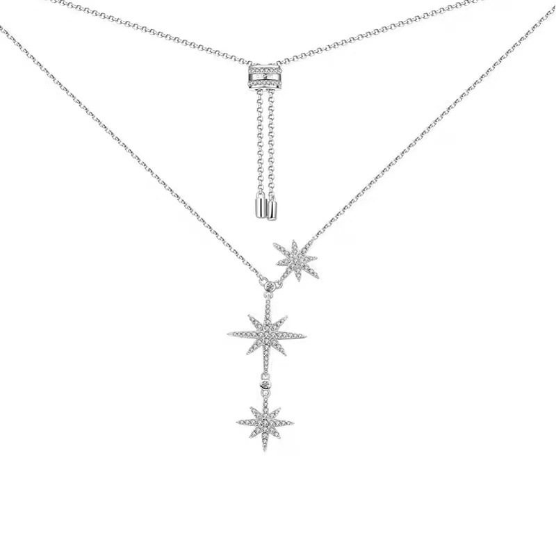 High Version APM Lucky Bag Original Ornament Hexagram Necklace Female S925 Silver Fritillary Bracelet Heart-Shape Lock Necklace Delivery