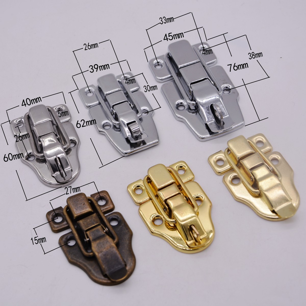 Toolbox Box Buckle Latch of Bags and Suitcases Packing Box Metal Buckle with Lock Nose Lock