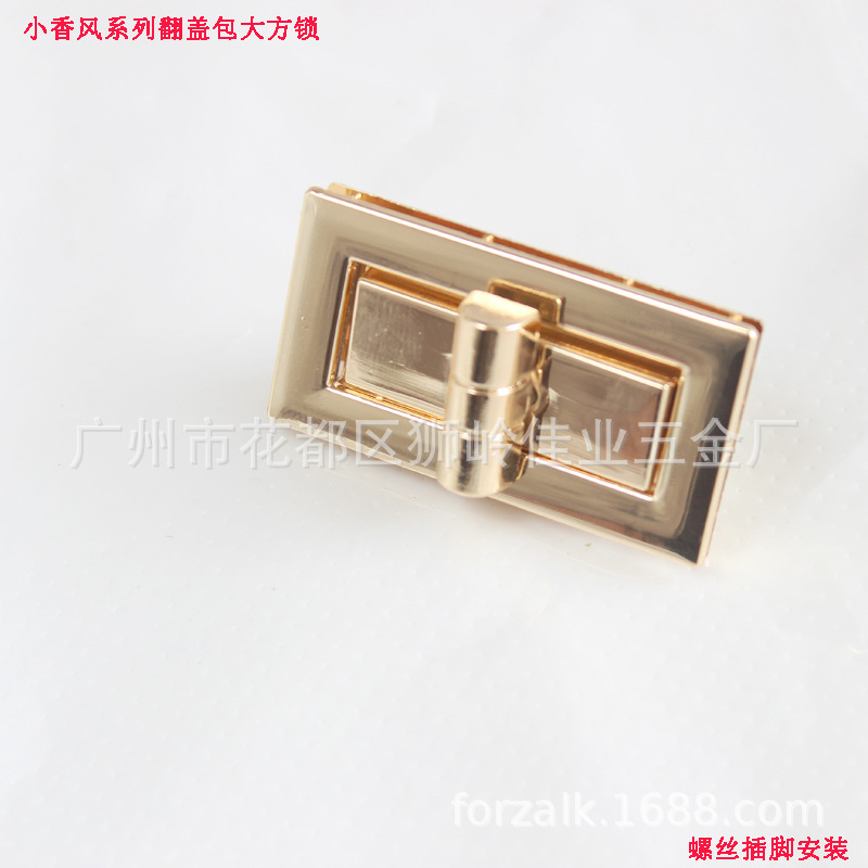 of Bags and Suitcases Metal Accessories Diamond Check Bag Zinc Alloy Die Casting Small Square Decoration Screw Lock