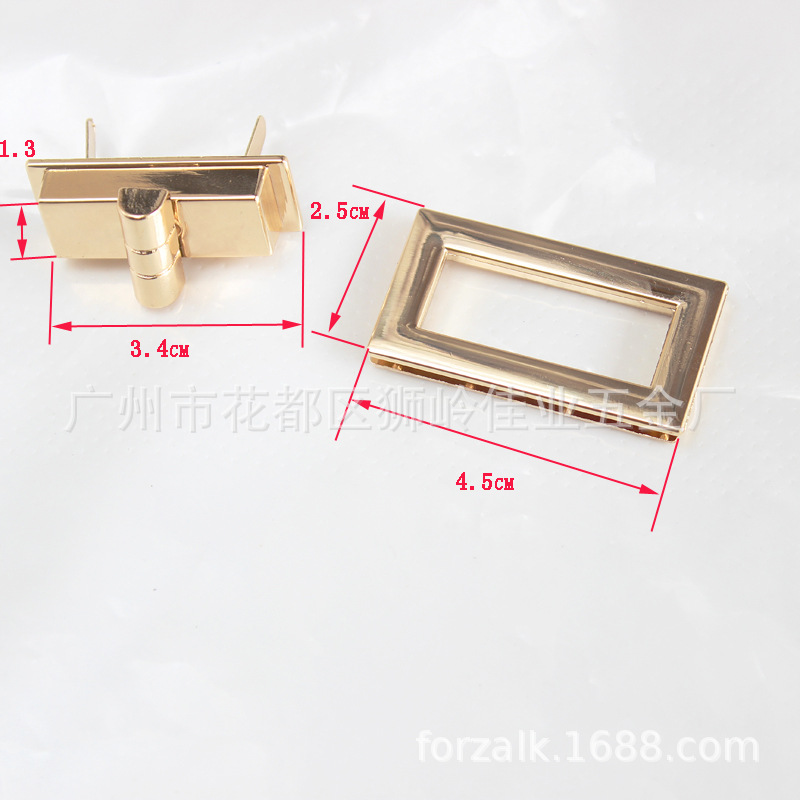 of Bags and Suitcases Metal Accessories Diamond Check Bag Zinc Alloy Die Casting Small Square Decoration Screw Lock