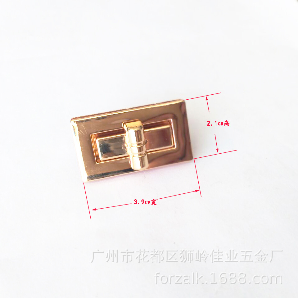 of Bags and Suitcases Metal Accessories Diamond Check Bag Zinc Alloy Die Casting Small Square Decoration Screw Lock