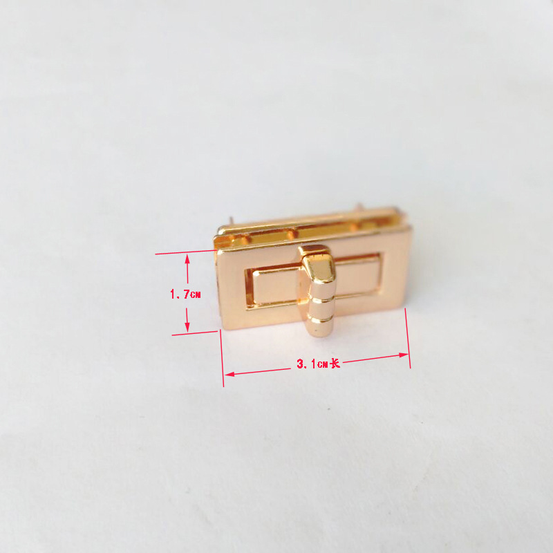 of Bags and Suitcases Metal Accessories Diamond Check Bag Zinc Alloy Die Casting Small Square Decoration Screw Lock