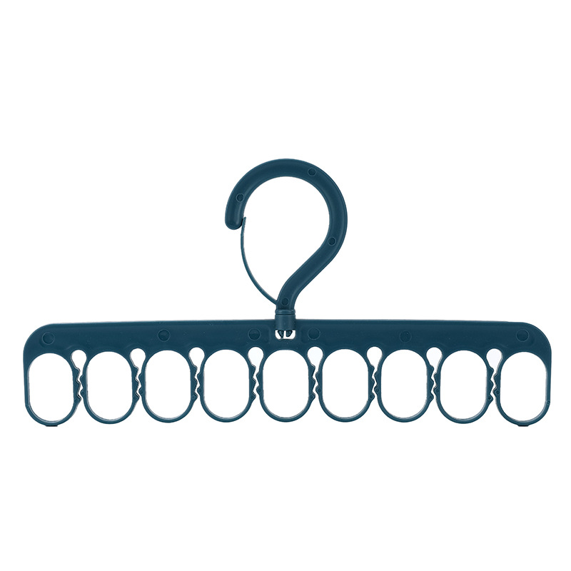 Nine-Hole Rotating Magic Hanger Multi-Functional Drying Rack Lazy Drying Socks Drying Underwear Clip Windproof Lock Drying Rack