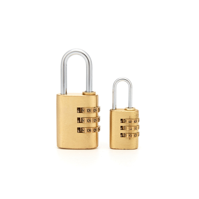Lock Padlock Copper Lock New round Corner Password Copper Lock Factory Direct Supply Household Padlock Office Cabinet Padlock with Password Required