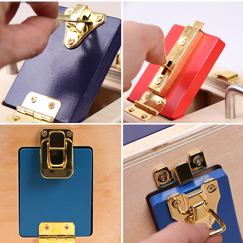 Montessori Teaching Aids Unlocking Box Early Education Game Box Children&#039;s Educational Unlocking Scientific and Educational Toy Lock Lock Children&#039;s Toys