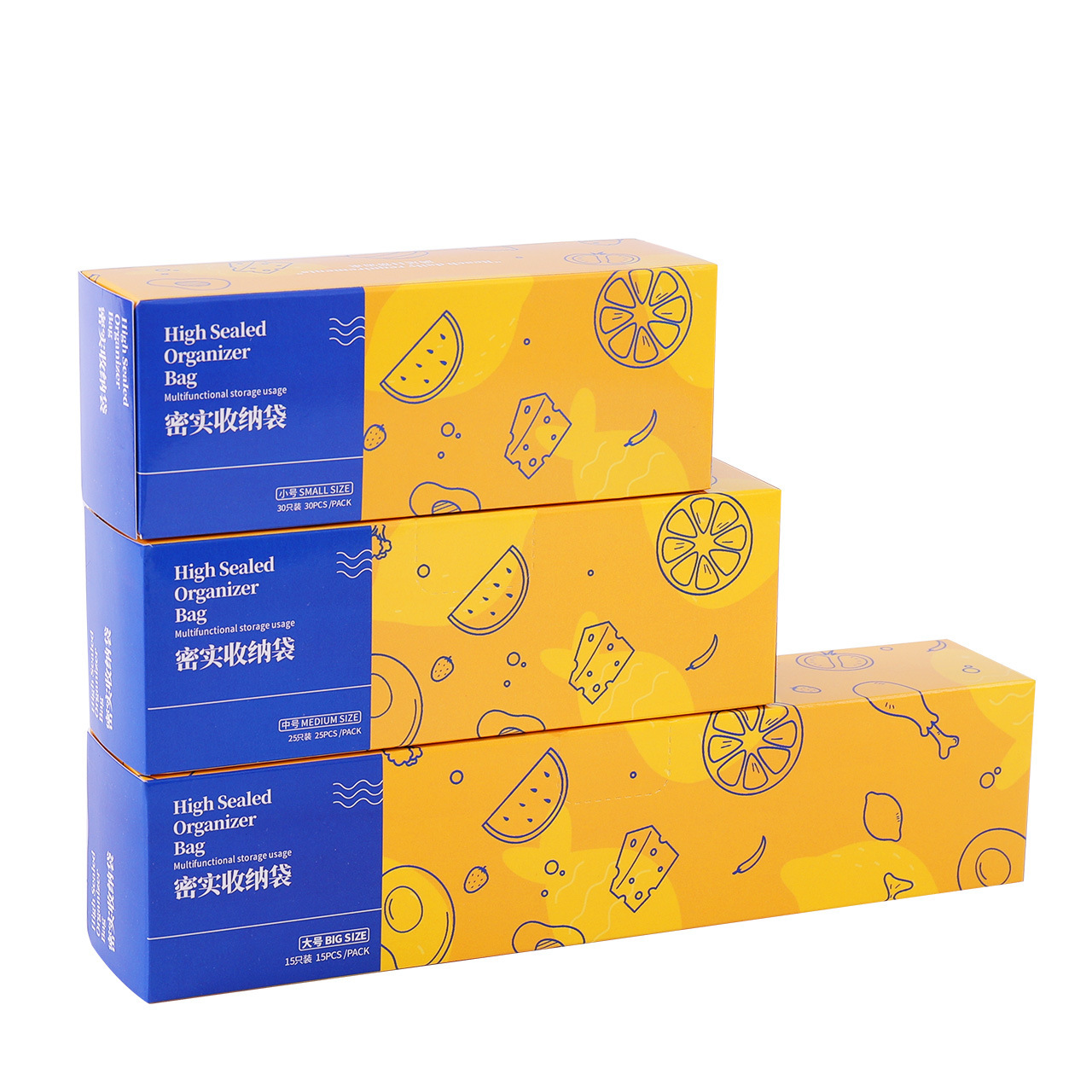 Package Household SelfSealing Frozen Zip Lock Bag Plastic Packaging Bag Thickened Refrigerator Buggy Bag Vacuum