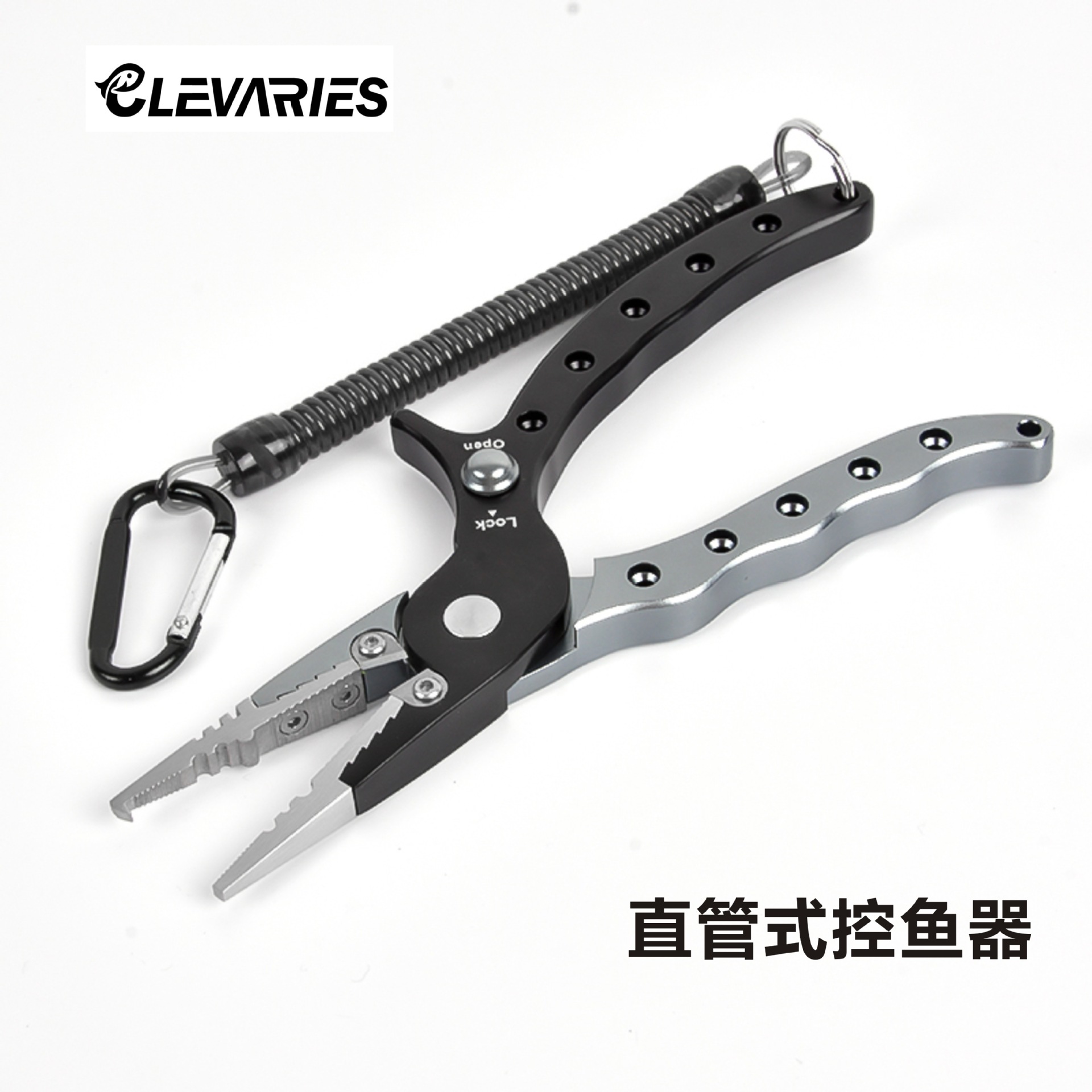 Clevaries Aviation Aluminum Forceps Lightweight Portable Fishing Pliers with Lock Tungsten Steel Tool Bit Sea Fishing Pliers