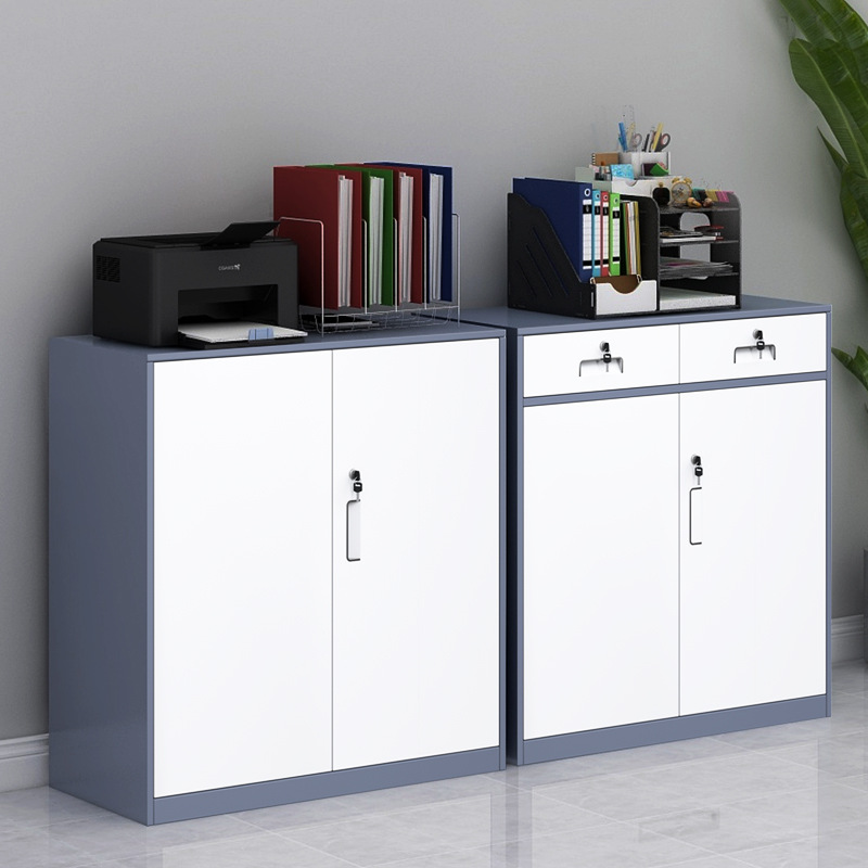 Low Cabinet Lower Section File Cabinet Office Financial Voucher File Material Drawer Storage Cabinet with Lock Iron Locker