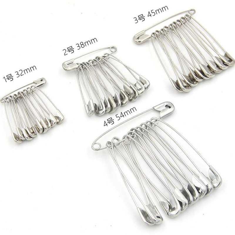 Factory Wholesale Pin Galvanized More Sizes Fixed Clothes Tag Brooch Lock Pin Insurance Metal Buckle Crochet Safety Pin