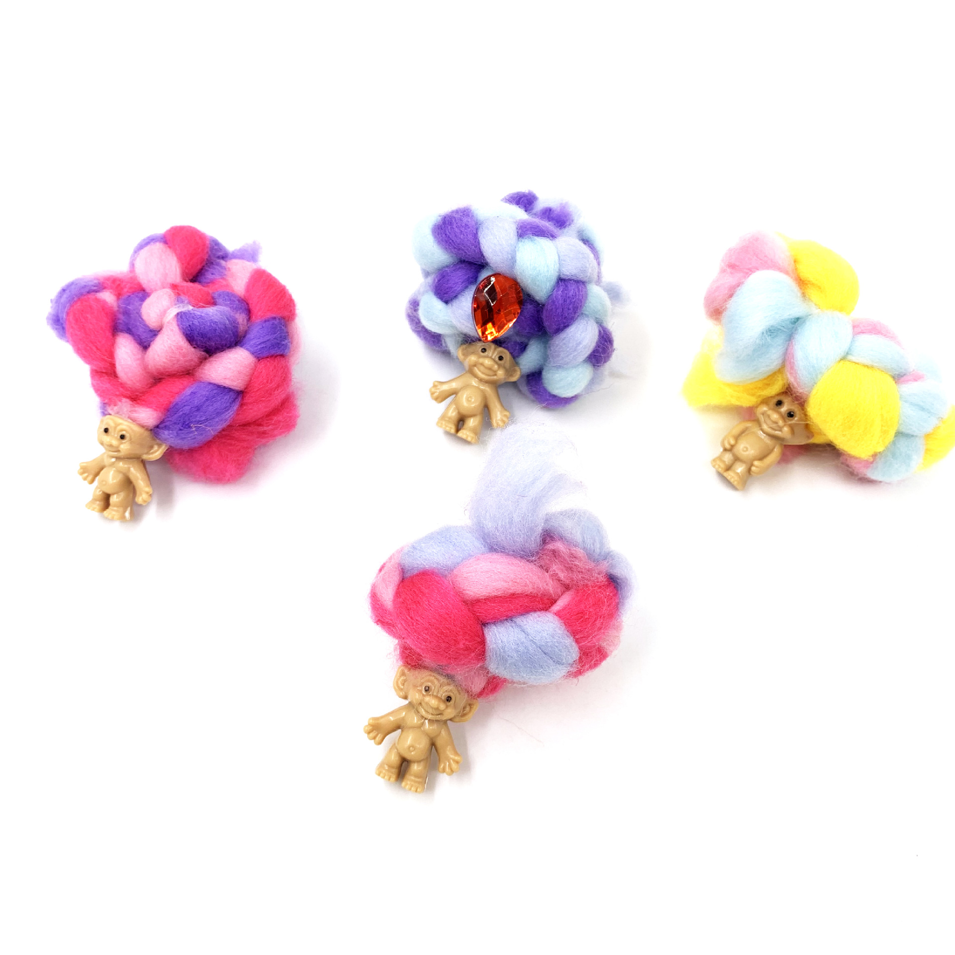 Cross-Border Amazon Hot Sale Cotton Candy DIY Hand-Woven Hair Hair Doll Candy Doll Candy Lock