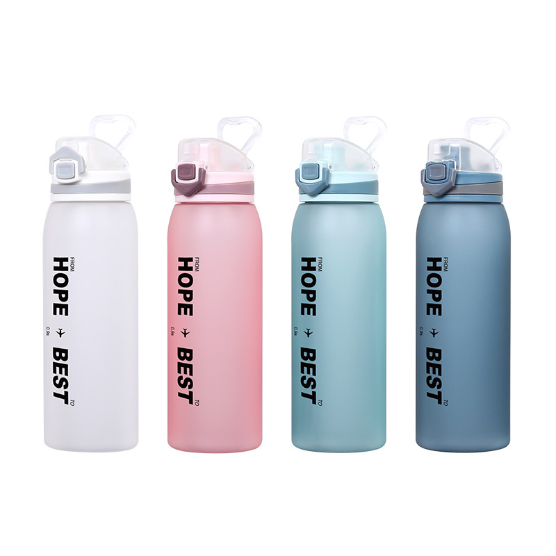 Fitness Scrub Outdoor Cup Sports Kettle Lock Tritan Cup Kettle with Bouncing Lid Plastic Water Bottle