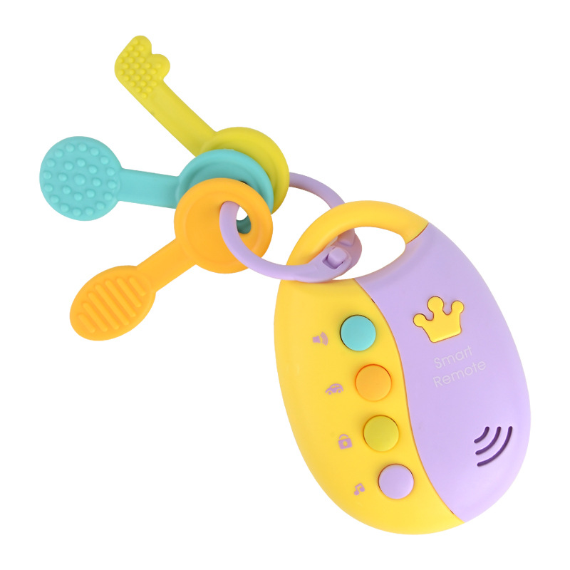 Hot Sale Children&#039;s Simulation Remote-Control Automobile Key Lock Toy Light Combination Music Baby Early Education Educational Toys