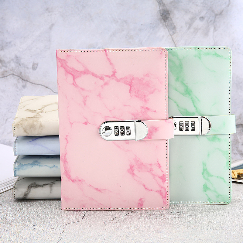 Custom Password Creative Student Diary Book with Lock Notebook Stationery Thick Hand Account Notebook Custom Logo