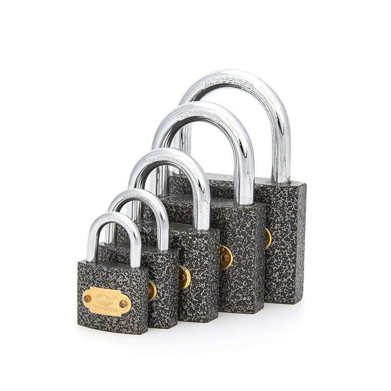 Lock Padlock Iron Padlock Factory Direct Supply Plastic Spray Word Lock Label Lock Multi-Specification Iron Household Padlock