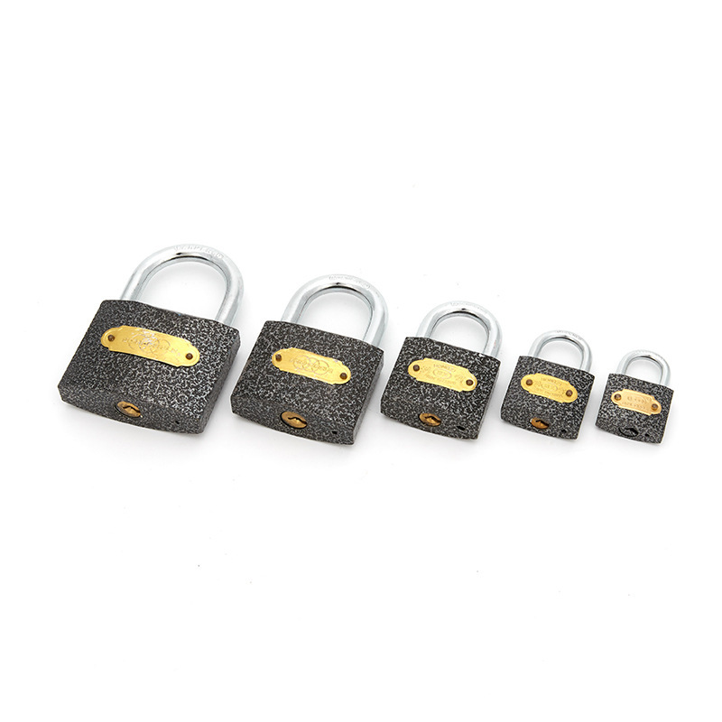 Lock Padlock Iron Padlock Factory Direct Supply Plastic Spray Word Lock Label Lock Multi-Specification Iron Household Padlock