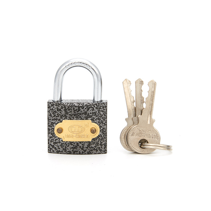 Lock Padlock Iron Padlock Factory Direct Supply Plastic Spray Word Lock Label Lock Multi-Specification Iron Household Padlock