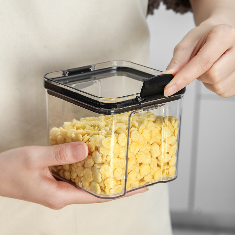 moistureproof crisper with lid locked on both sides sealed storage jars of whole grains snacks and dried fruits