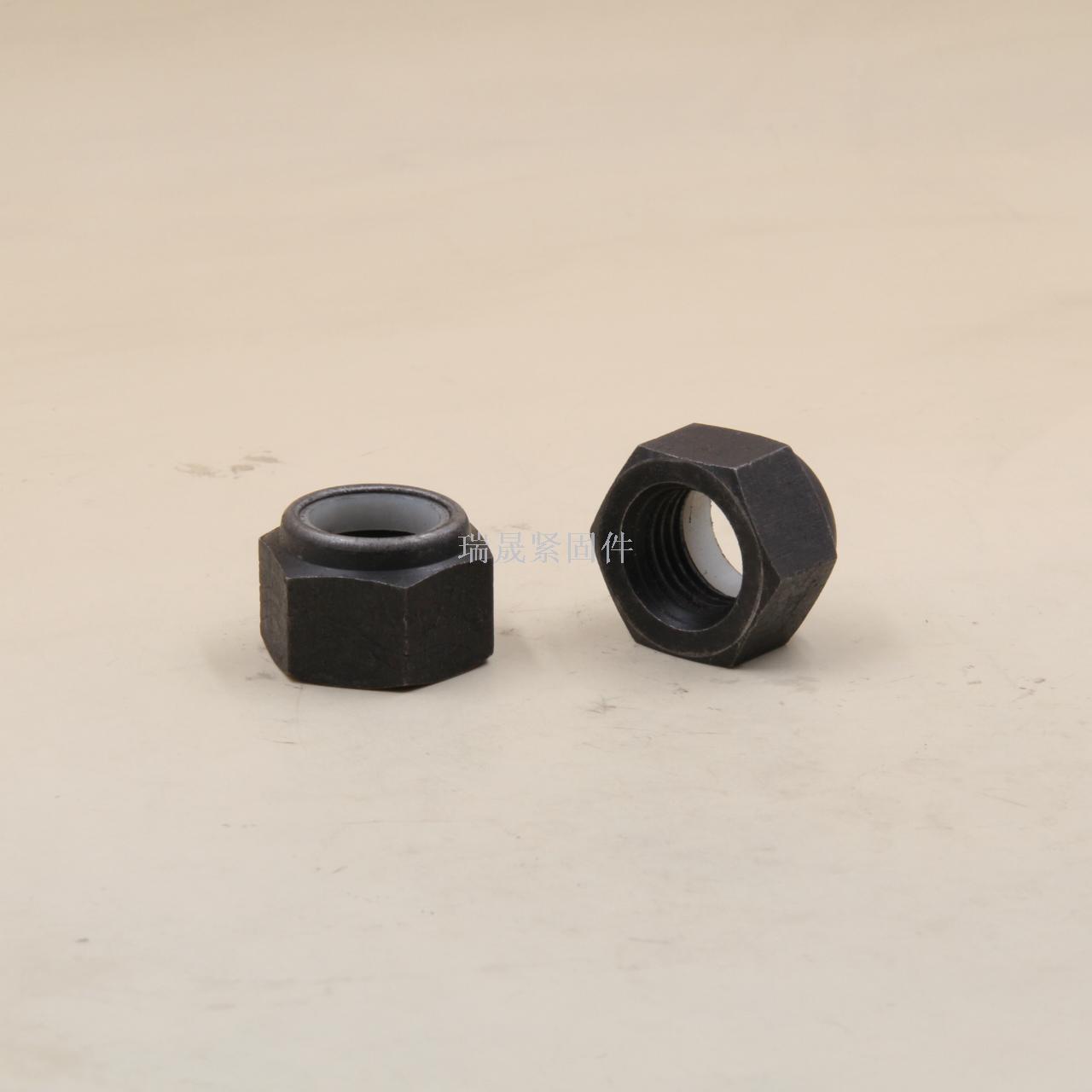 DIN985M30 black nylon locknut self-locking nut black zinc plated locknut high strength locknut