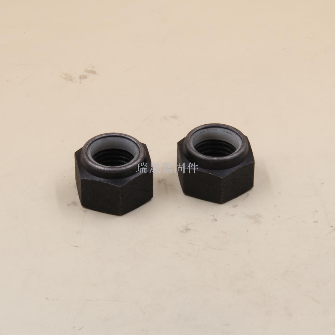 DIN985M30 black nylon locknut self-locking nut black zinc plated locknut high strength locknut