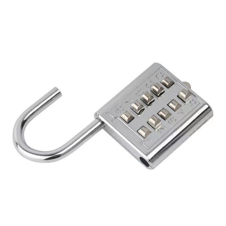 35mm Button Password Lock Zinc Alloy Bathroom Gym Padlock Elderly Non-Replaceable Password Lock Factory Direct Sales