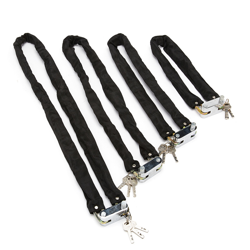 Blade Suit Cloth Chain Lock Iron Cloth Wrapper Chain Lock Copper Core round Head Chain Lock Bicycle Motorcycle Lock Spot