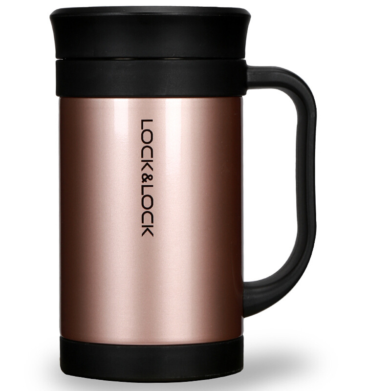 Lock Vacuum Cup Lhc4030 Stainless Steel Office Cup with Handle Strap Tea Compartment Men&#039;s and Women&#039;s Business Gifts Customization Cup
