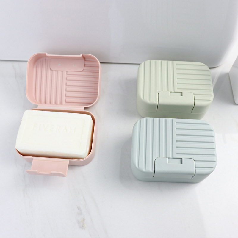 Sealed and covered soap box Travel lock soap box Toilet soap holder bathroom waterproof creative soap holder