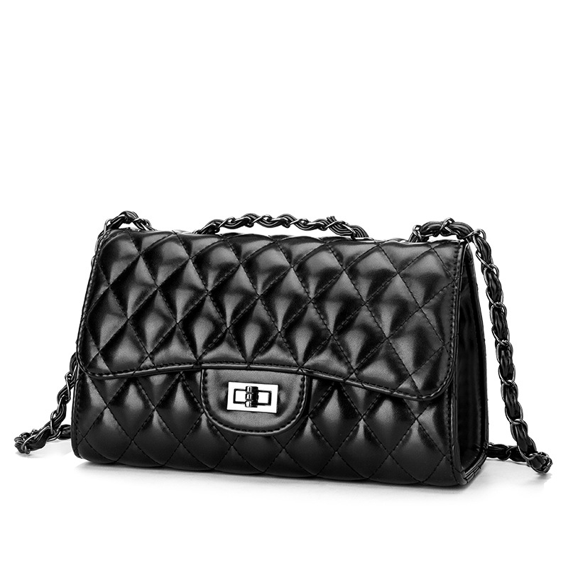 Foreign Trade Women&#039;s Shoulder Rhombus Chain Bag Wholesale 2020 New Autumn and Winter Bags Cover Lock Women&#039;s Crossbody Handbag