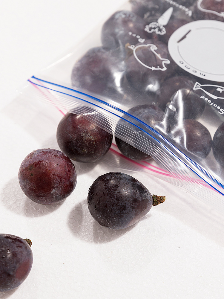206aab. Thickened Fresh Bag Frozen Storage Zip Lock Bag Removable Grocery Bag Double Zipper Sealing Strip Ziplock Bag