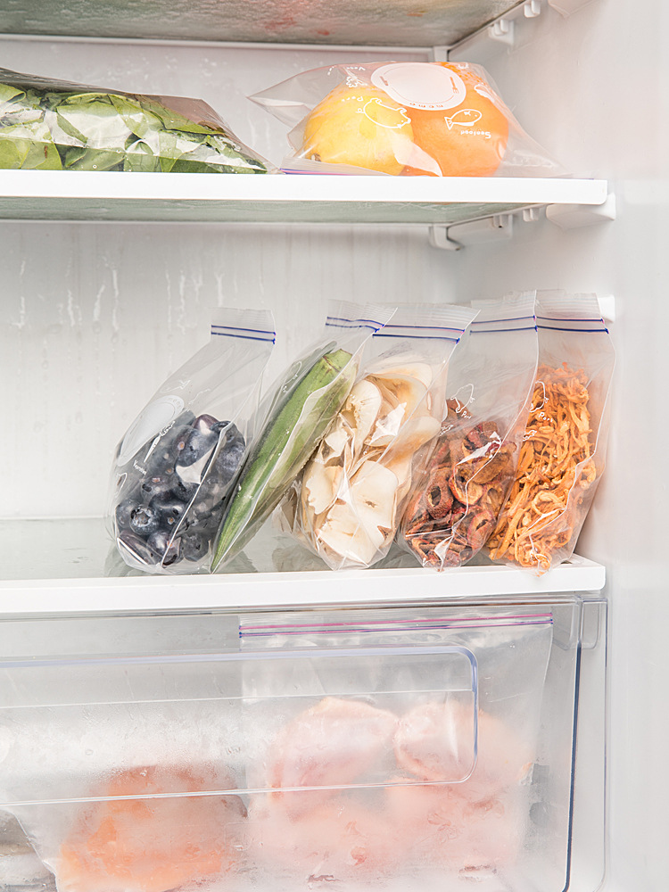 206aab. Thickened Fresh Bag Frozen Storage Zip Lock Bag Removable Grocery Bag Double Zipper Sealing Strip Ziplock Bag