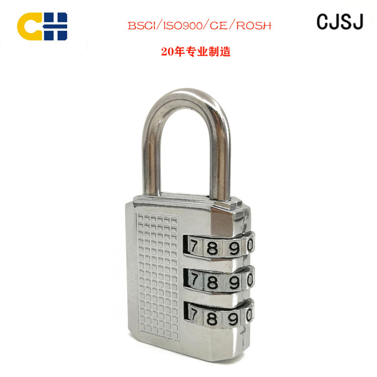 Lock Factory Produces 3-Digit Number Password Lock Luggage Padlock with Password Required High-Grade Alloy Padlock 30mm CH-17C