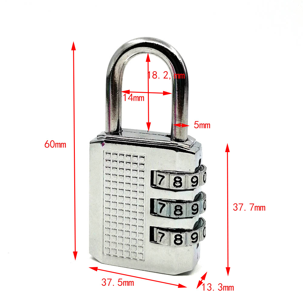 Lock Factory Produces 3-Digit Number Password Lock Luggage Padlock with Password Required High-Grade Alloy Padlock 30mm CH-17C