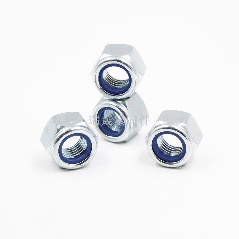 DIN982 Carbon steel locknut nylon self-locking nut Nylon nut locking nut galvanized direct selling factory