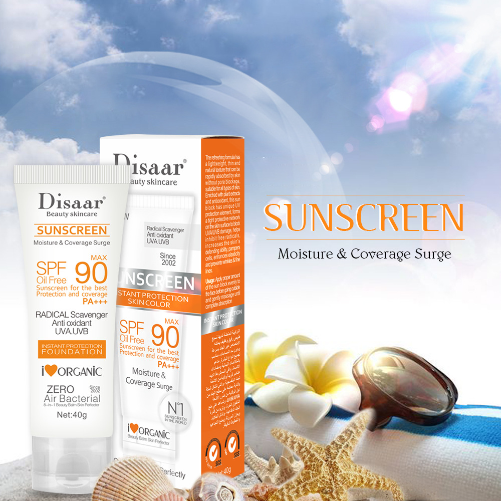 CrossBorder Sunscreen Summer Sunscreen Skin Moisturizing Lock Water Concealer Body Sunscreen SweatProof UV Protection