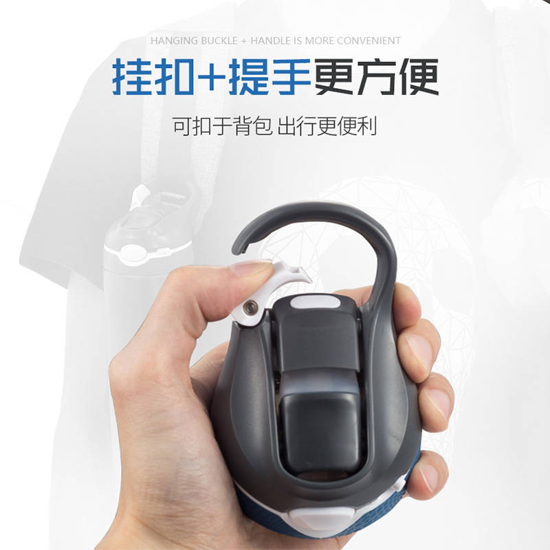 Hook with Lock Key Straw Thermal Insulation Kettle Large Capacity Vacuum Bottle 316 Insulated Stainless Steel Bottle