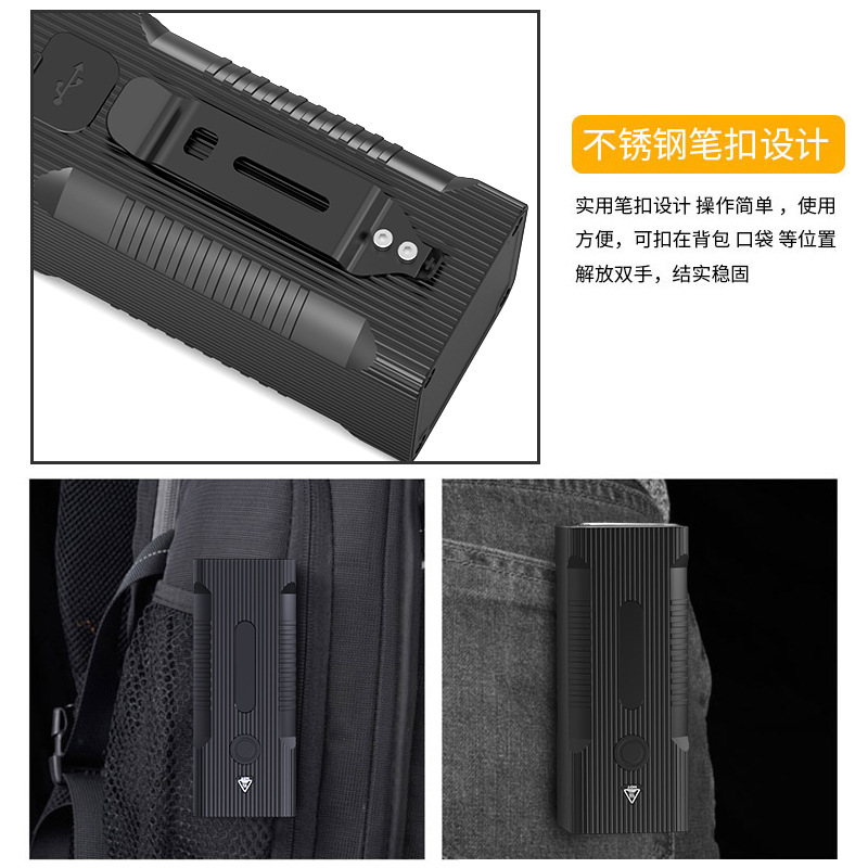 2021 New BT60 Lock and Load Spray 80W Flashlight USB Charging High Power Aluminum Alloy Moutai Wine Identification