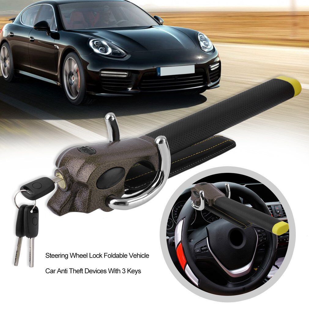 Motor Steering Wheel Lock Car Leather Lock Vehicle Anti-Theft Lock Car Lock Cross-Border Hot Airbag Lock